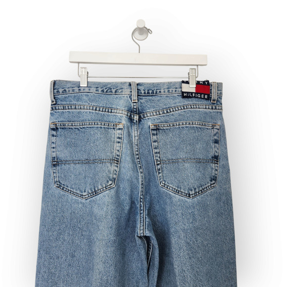 Vintage 90s Mens Tommy Hilfiger Tommy Classic Straight Leg Jeans Loose Fit 34 - Picture 7 of 11